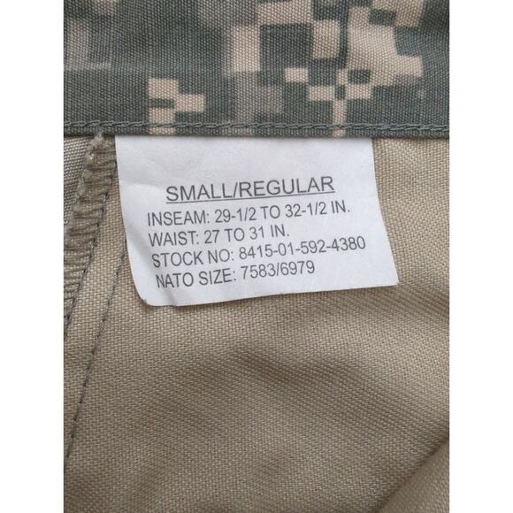 USGI ACU Camouflage Army Combat Uniform Trousers Cargo Pants Small 30 x 30 - Picture 6 of 11